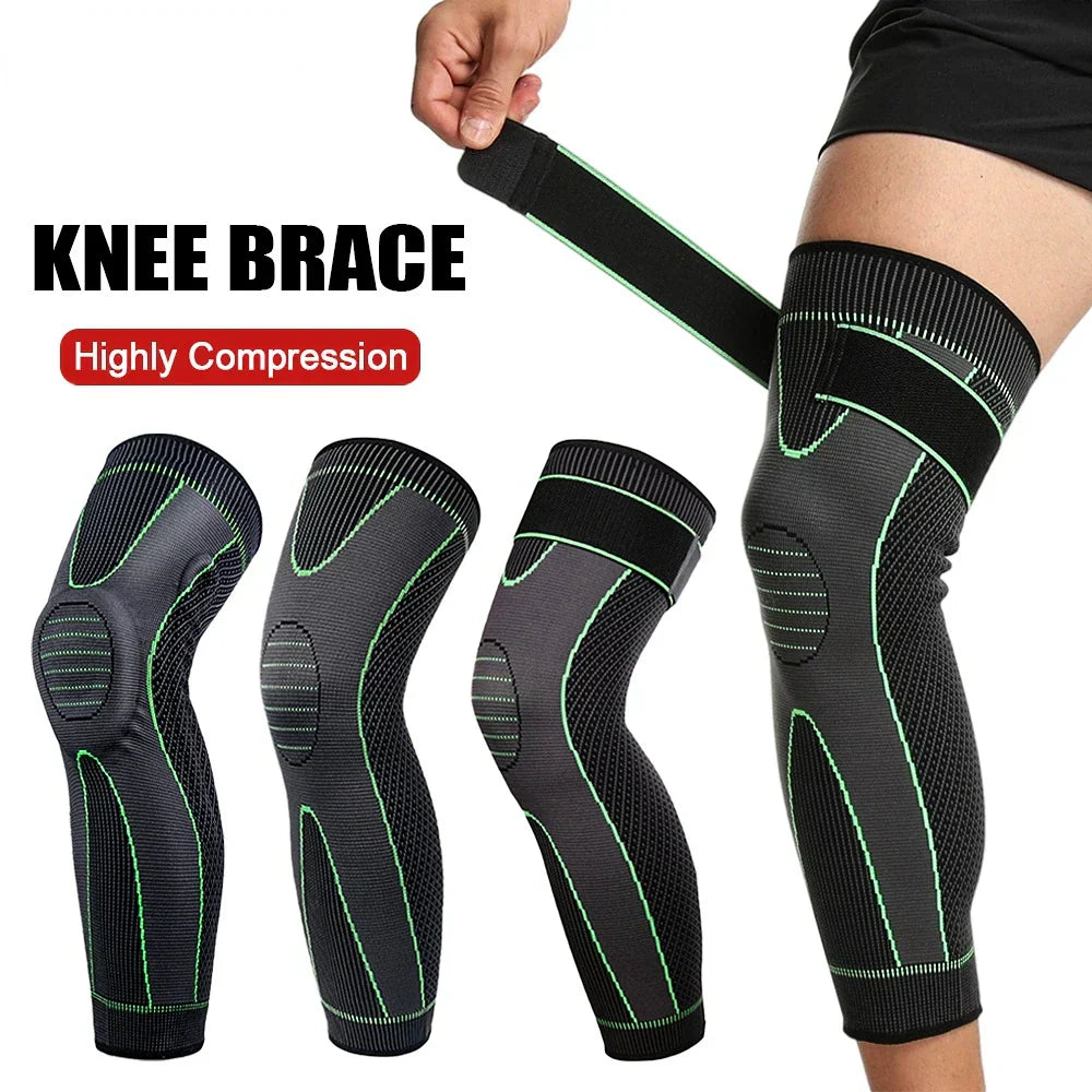 Pro Compression Knee Leg Sleeves Anti-Slip Support for Sports & Pain Relief