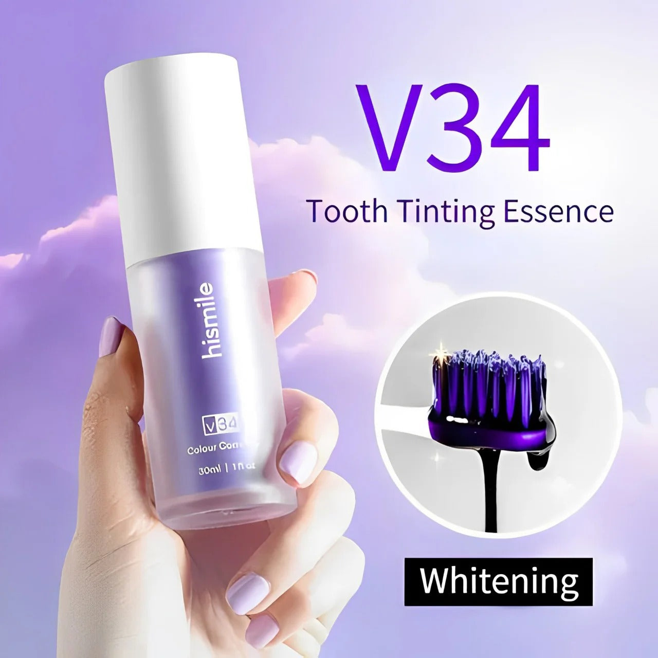 Hismile Advanced Purple Color Corrector Serum for Instant Teeth Whitening