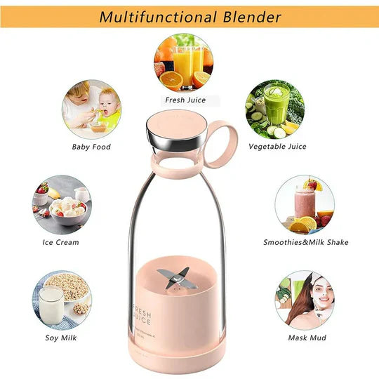 420 ML- Portable USB Rechargeable Juicer Mini Juice Extractor Household Juice in Pakistan